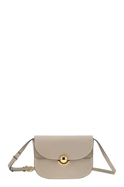 Furla Sfera Vanilla Shoulder Bag In Smooth Leather In Yellow