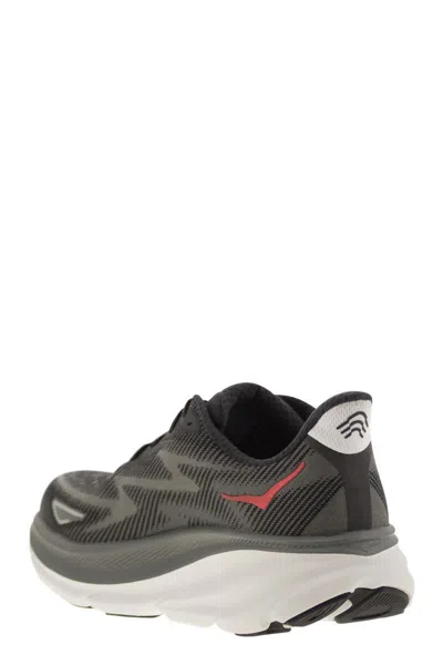 Hoka Clifton 9 Knitted Sneakers In Black