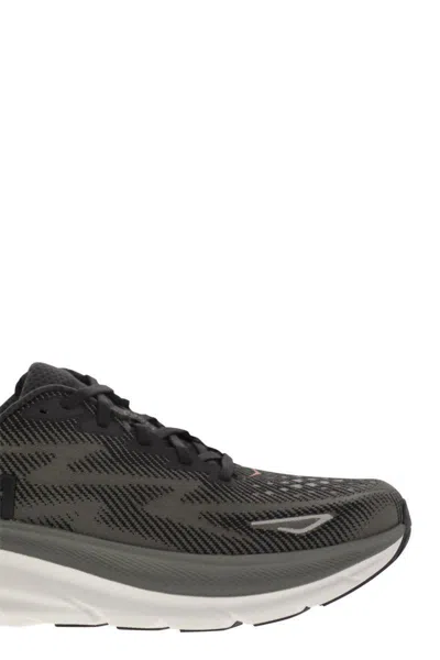 Hoka Clifton 9 Knitted Sneakers In Black