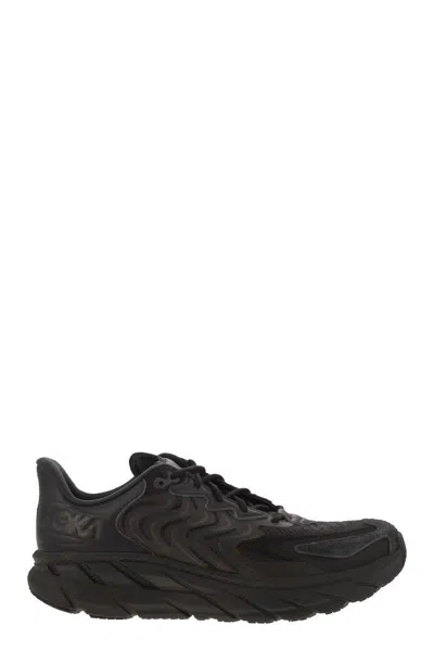 Hoka Clifton 9 Womens Fitness Workout Running Shoes In Black
