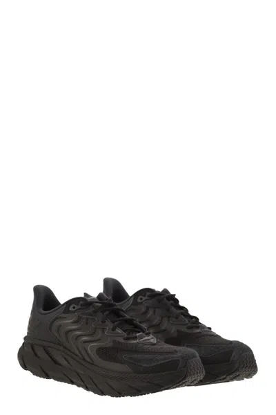 Hoka Clifton 9 Womens Fitness Workout Running Shoes In Black