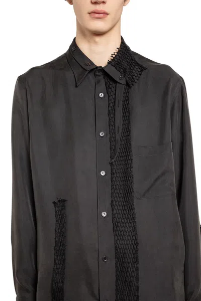 Yohji Yamamoto Man Grey Shirts In Grey
