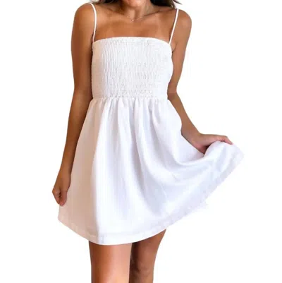Cotton Candy Camila Dress In White In White