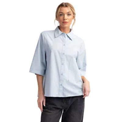FASHNZFAB HALF SLVS STRETCH POPLIN BUTTON DOWN SHIRT 