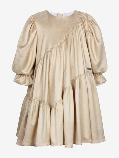 Jessie And James Girls Avery Sparkle Dress In Gold