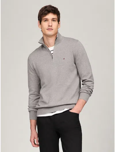 Tommy Hilfiger Intechno Knit Quarter In Medium Grey Heather
