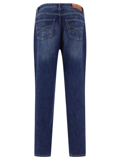 Brunello Cucinelli Slim-cut Mid-rise Jeans In Blue