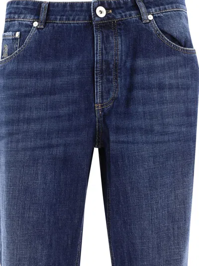 Brunello Cucinelli Slim-cut Mid-rise Jeans In Blue