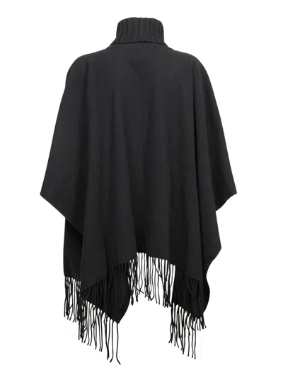 Fabiana Filippi Platinum Lucky Poncho In Black