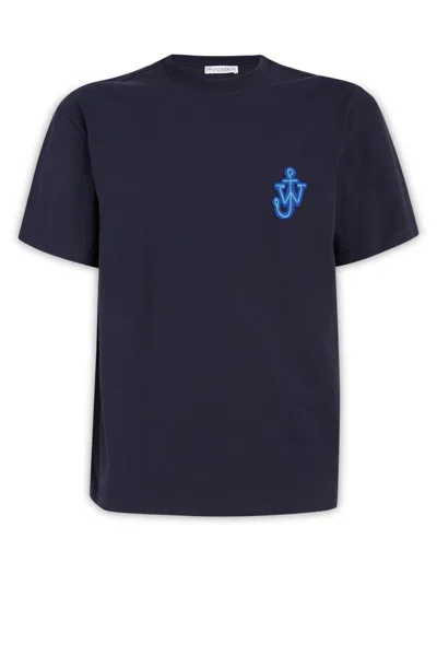 Jw Anderson Anchor-patch Short-sleeve T-shirt In Blue