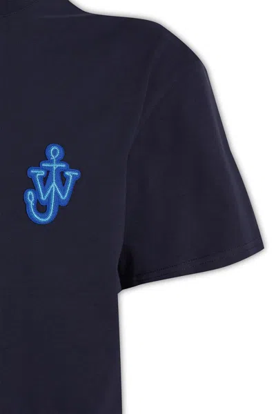 Jw Anderson Anchor-patch Short-sleeve T-shirt In Blue