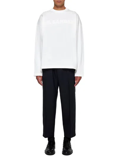 Jil Sander Logo Printed T-shirt In White