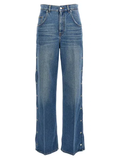Stella Mccartney Popper-studded Bootcut Denim Jeans In Blue