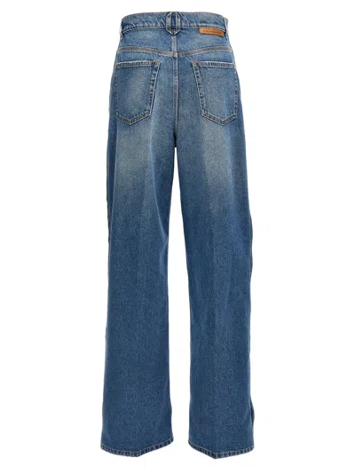 Stella Mccartney Popper-studded Bootcut Denim Jeans In Blue