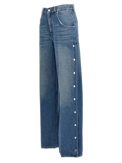 Stella Mccartney Popper-studded Bootcut Denim Jeans In Blue
