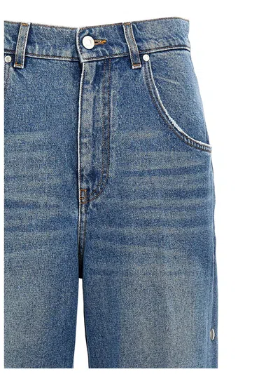 Stella Mccartney Popper-studded Bootcut Denim Jeans In Blue