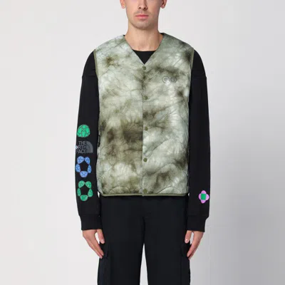 Purple Mountain Observatory Camouflage Quilted Nylon Waistcoat In Green