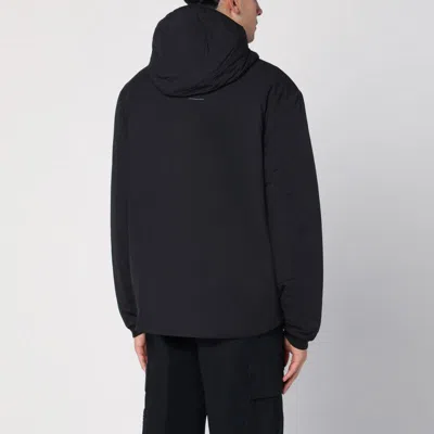 Purple Mountain Observatory Logo-stamp Hooded Jacket In Black