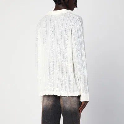 Séfr Ignacio Cotton Linen Checked Long Sleeve Shirt In White