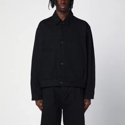 Studio Nicholson Black Denim Jacket In Black