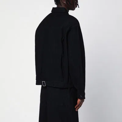 Studio Nicholson Black Denim Jacket In Black