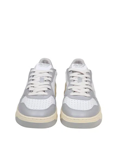 Shop Autry Leather Sneakers In White