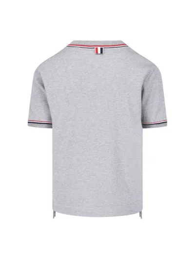 Shop Thom Browne T-shirts And Polos In Grey