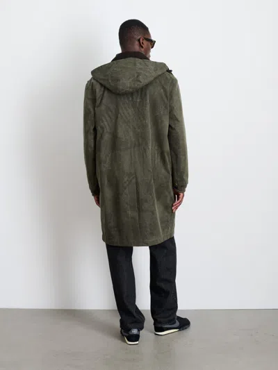 Alex Mill George Coat In Waxed Canvas In Olive