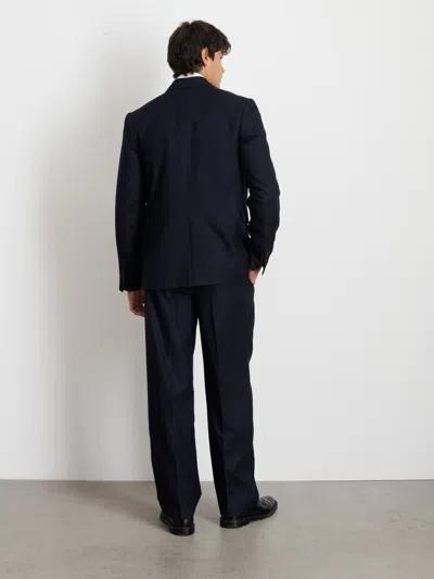 Alex Mill Henry Double Breasted Blazer In Wool Flannel In Navy