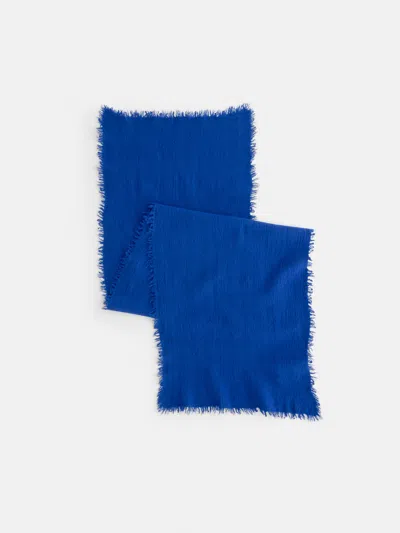 Alex Mill Jamie Boiled Wool Scarf In Cobalt