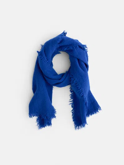 Alex Mill Jamie Boiled Wool Scarf In Cobalt