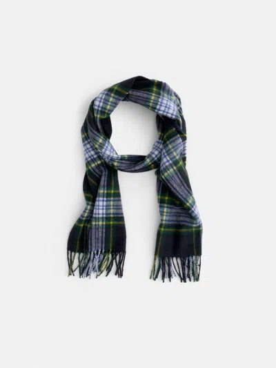 Alex Mill Joshua Ellis Plaid Scarf In Cashmere In Navy/green/yellow