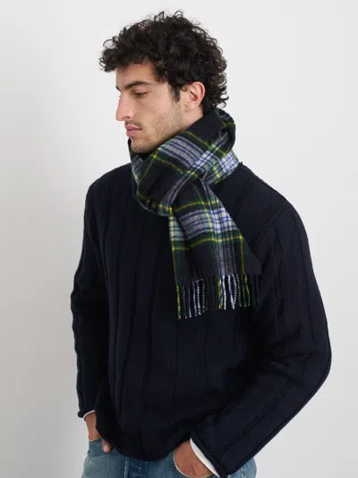 Alex Mill Joshua Ellis Plaid Scarf In Cashmere In Navy/green/yellow