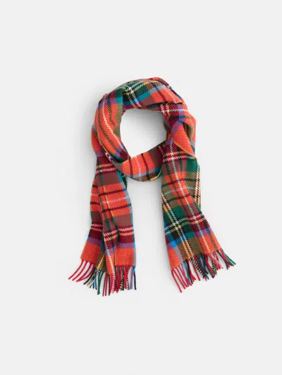 Alex Mill Joshua Ellis Plaid Scarf In Lambswool In Orange