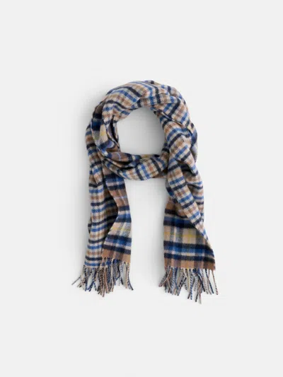 Alex Mill Joshua Ellis Reversible Tartan Scarf In Shepherd Check Tartan