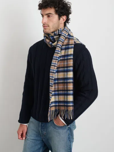 Alex Mill Joshua Ellis Reversible Tartan Scarf In Shepherd Check Tartan