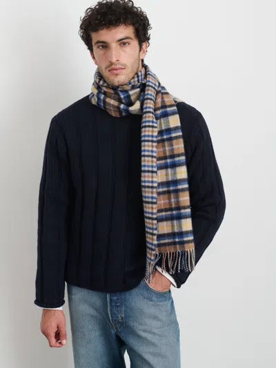 Alex Mill Joshua Ellis Reversible Tartan Scarf In Shepherd Check Tartan