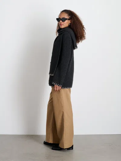 Alex Mill Marylebone Sweater Jacket In Charcoal