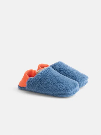 Alex Mill Merippa Sherpa House Shoes In Blue