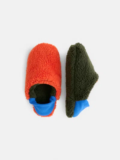 Alex Mill Merippa Sherpa House Shoes In Orange