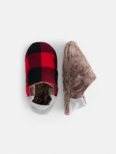 Alex Mill Merippa Buffalo Check House Shoes In Red