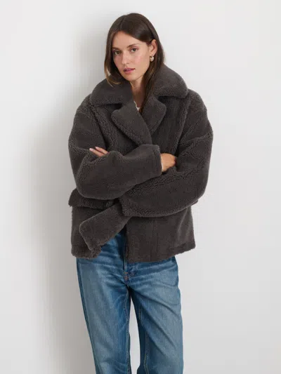 Alex Mill Owen Barry Shearling Tansy Jacket In Grey