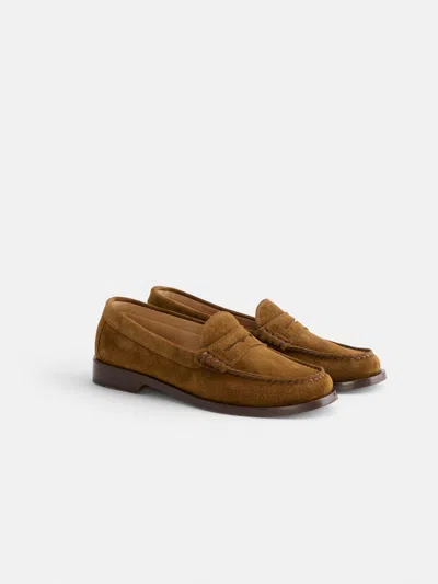 Alex Mill Sesa New York Loafer Sister In Suede In Toffee