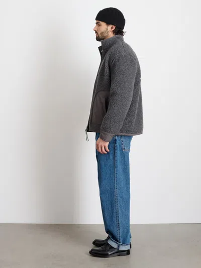 Alex Mill Sherpa Patch Pocket Jacket Charcoal In Charcoal