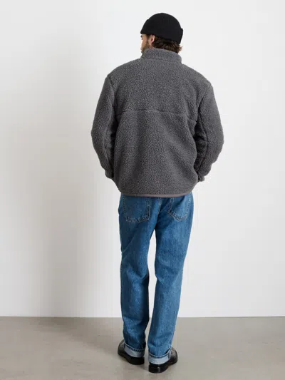 Alex Mill Sherpa Patch Pocket Jacket Charcoal In Charcoal