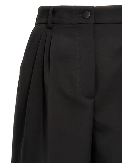 Dolce & Gabbana Tuxedo Knee-length Bermuda Shorts With Side Stripes