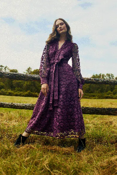 Marie Oliver Priscilla Dress In Plum