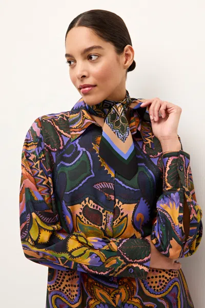 Marie Oliver Silk Scarf In Totem Scarf