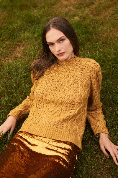 Shop Marie Oliver Felicia Sweater In Golden