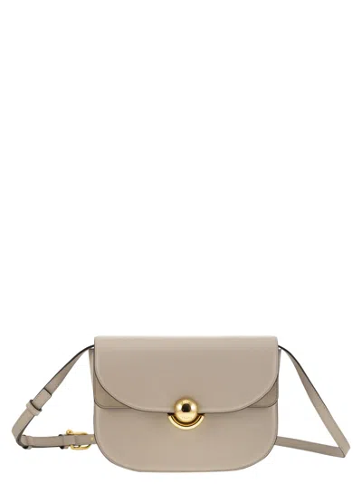 Furla Sfera Vanilla Shoulder Bag In Smooth Leather